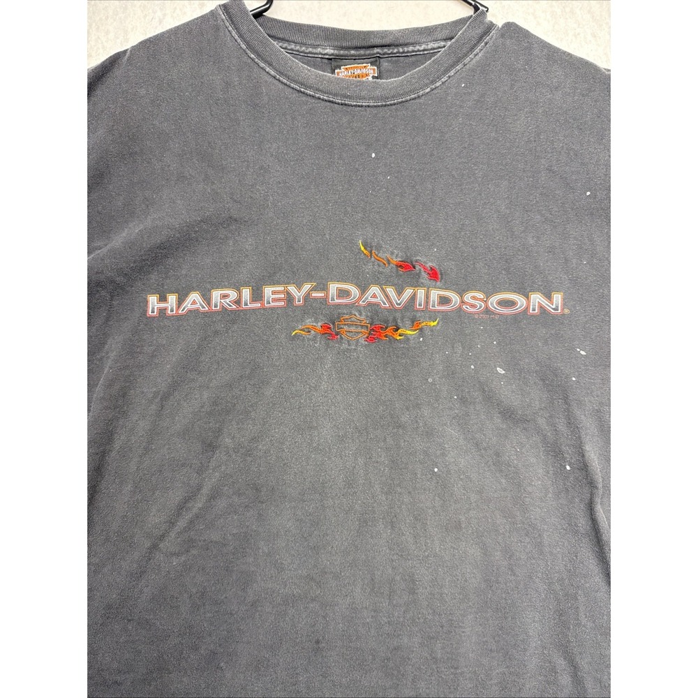 Vintage 2001 Harley-Davidson Sturgis Black Hills Rally T-Shirt XL Black Skulls - Picture 9 of 16